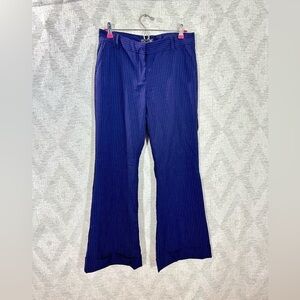 Bitten Sarah Jessica Parker purple pinstripe trousers size 8